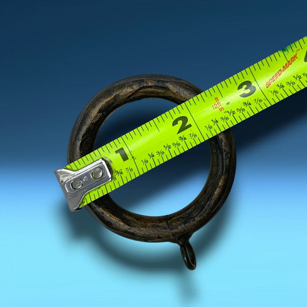 Lot 18 x Distressed Cast Iron Metal Curtain Rings 1 5/8